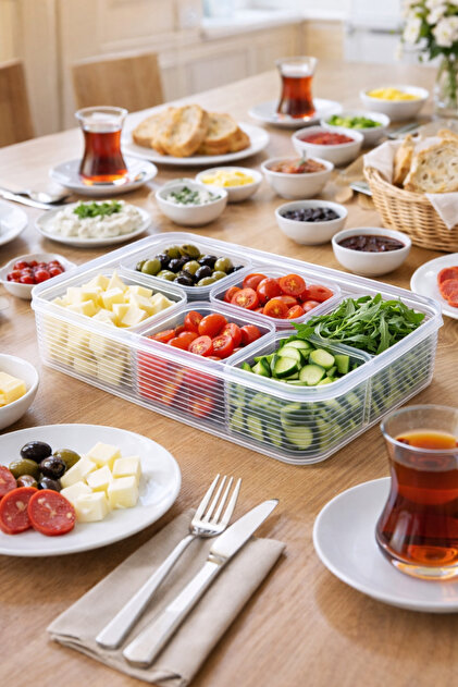 GRİMOR Life 7 Parça Premium Sızdırmaz Kahvaltı Saklama Seti – Hava