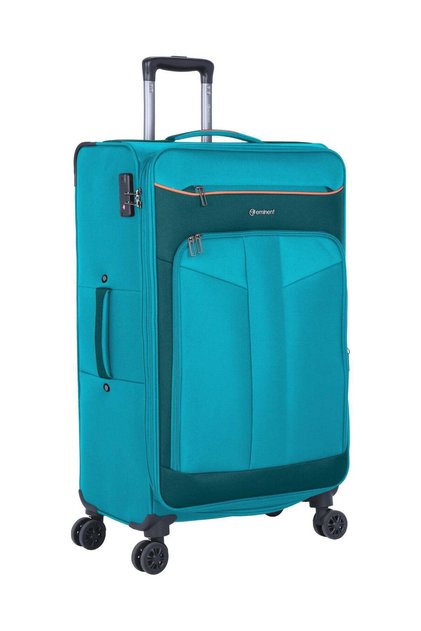 Unisex Soft Travel Bag Large Luggage Trolley Polyester Lightweight Expandable 4 Double Spinn