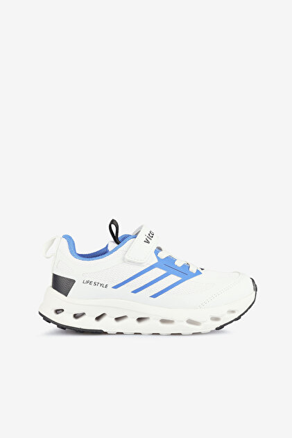 Jungle Air Sole Boys' White/Sax Blue Sports Shoes