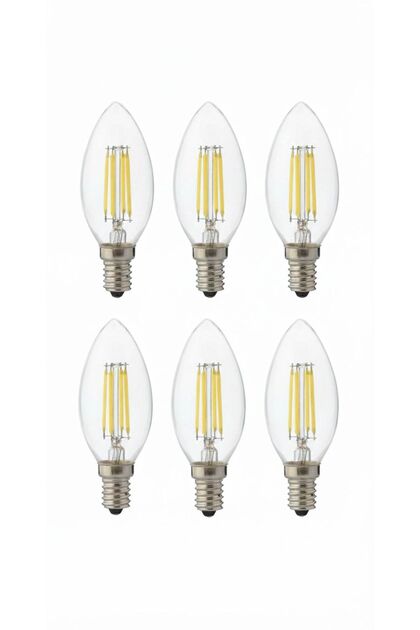 Rustik Düz 4W E14 LED Ampul 400lm (6LI paket)