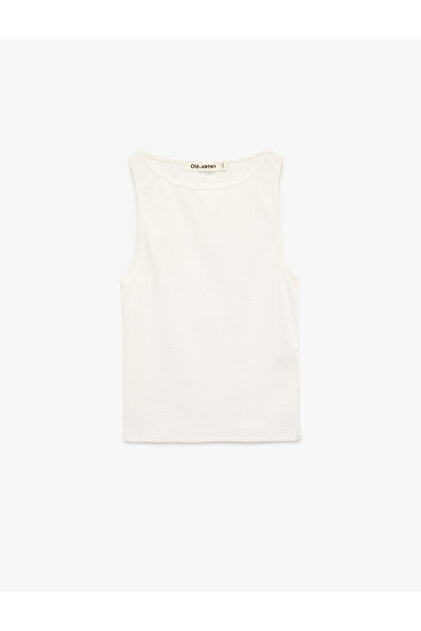 Women'S Ecru Sleeveless Tank Top