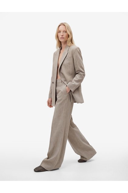 Women'S Beige Blazer Jacket