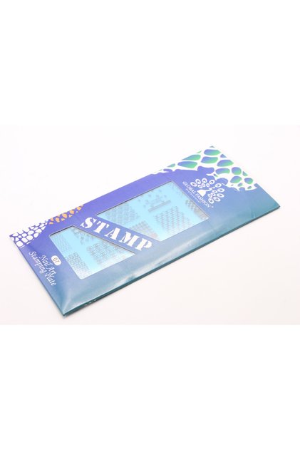 Matrita pentru stampila unghii de Anul Nou #07, Global Fashion, L014, 12,5*6,5 cm