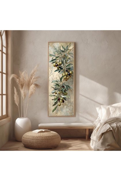 Ahşap Çerçeveli Panoramik Oturma Odası Salon Tablosu UZ0373