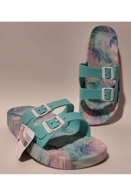 Anti-Slip Anatomical Sole Double Bands Without Buckle Women's Home Street Guest and Wet Floor Slippers