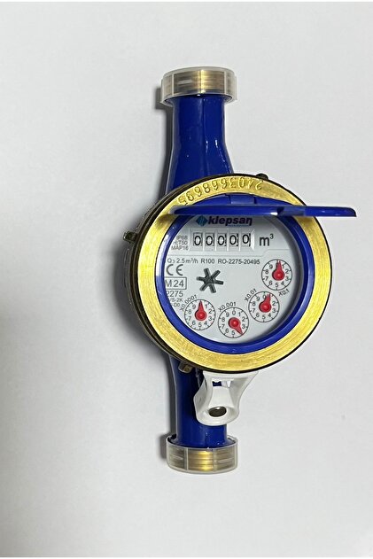Klepsan 190 mm Uzun Tip Kuru Tip Çok Hüzmeli Soğuk Su Sayacı