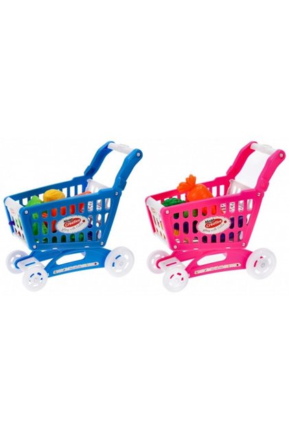 Supermarket set shopping cart 8 accessories included, blue/pink, MegaCreative 459473,