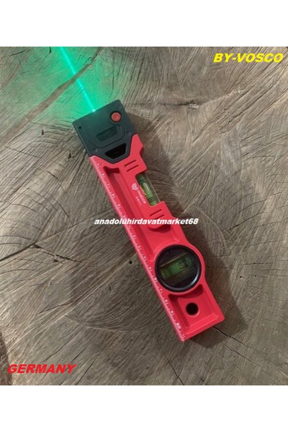 LAZERLİ SU TERAZİSİ DÖKÜM MIKNATISLI SU TERAZİ YATAY DİKEY LAZERLİ GERMANY 21CM