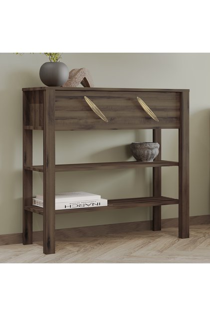 Henric 90 cm Tek Kapaklı Modern Dresuar – Raflı Konsol & Antre Dolabı