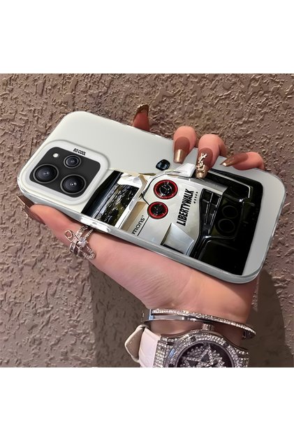 Redmi 12 4g Compatible Silicone Edge Hard Back Anti-Fall Phone Case Bmw Patterned