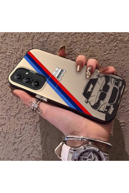 Samsung Galaxy A34 5g Compatible Silicone Bmw Patterned Edge Hard Back Anti-Fall Phone Case