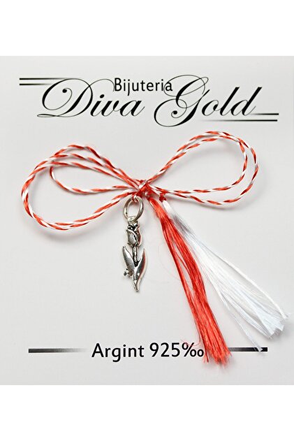 Silver Pendant Mărțișor Rose