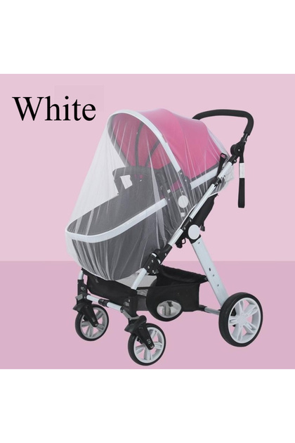 White Mosquito Net For Baby Stroller Summer Pram Insect Shield Net Infants Pushchair Cart Safe Prote
