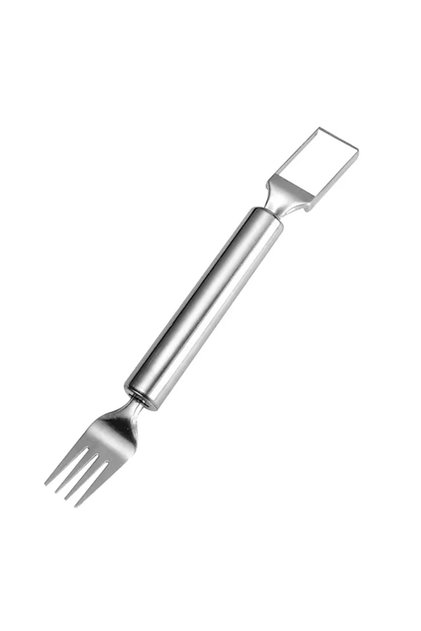 1Pcs 2-in-1 Stainless Steel Fruit Cutters Dual Head Watermelon Fork Cutter Slicer Tool For Home Kitc