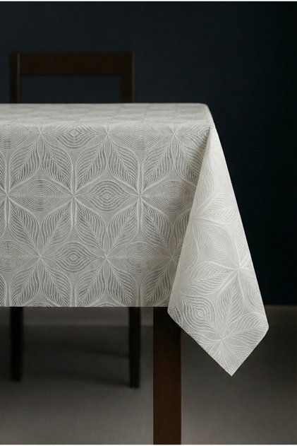 Luxurious Patterned Wicker PVC Transparent-Coated Oilcloth Tablecloth Waterproof, Wipeable, and Durable