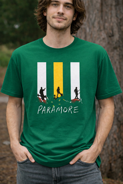 Paramore Printed Cotton Relaxed Fit Round Neck Unisex T-Shirt