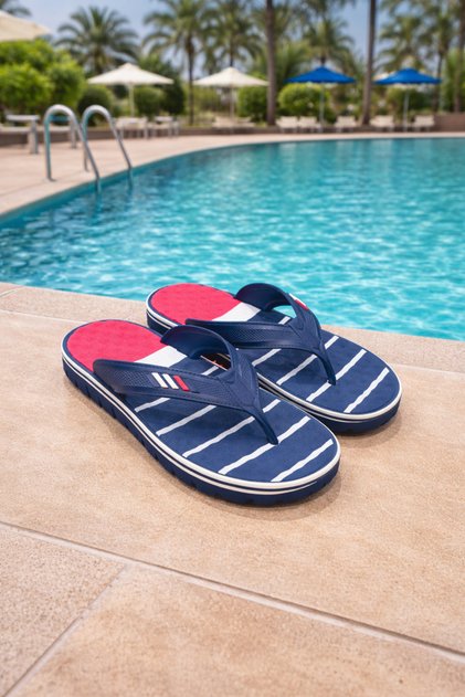 Orthopedic Massage Sole Flip Flops Daily Pool Bathroom Non-Slip Sole Men's Slippers