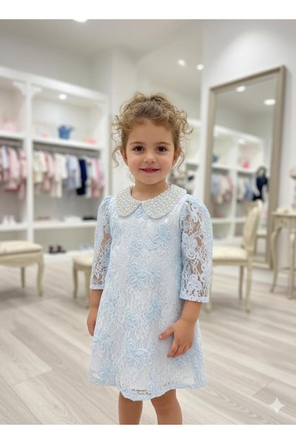short girl's dress in sky blue
