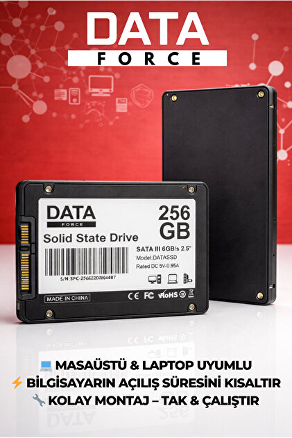 DataForce 256GB SSD 2.5” SATA III – Hızlı Açılış, Sessiz - Fiyatı