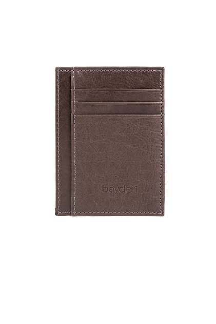 Biwoly Leather Card Holder Dark Mink