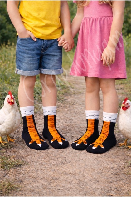 1 Pair of Children's Chicken Leg Socks