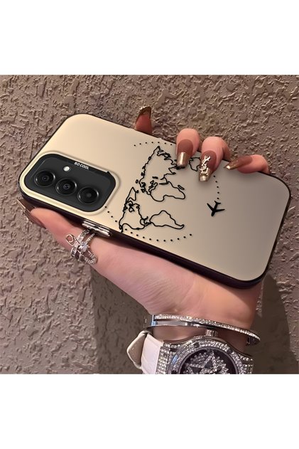 Samsung Galaxy A16 Compatible Silicone Edge Hard Back Anti-Fall Phone Case with Airplane Pattern