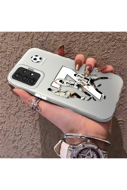 Samsung Galaxy A13 4g Compatible Silicone Edge Hard Back Anti-Fall Phone Case Cr7 Patterned