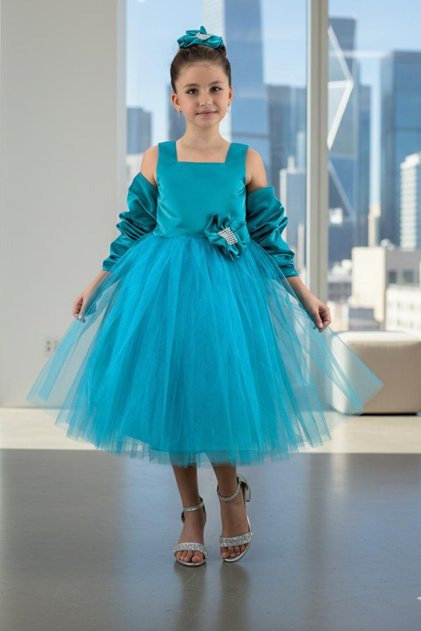 Cotton Girls' Evening Dress