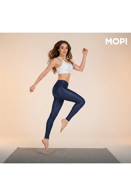 High Waist No-Show Shiny Disco Leggings