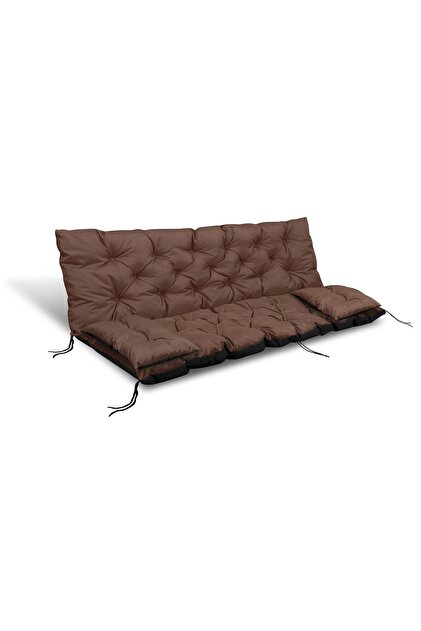 Pernă pentru canapea de grădină 150x60x50 cm + 2 perne pentru balansoar, impermeabil, maro