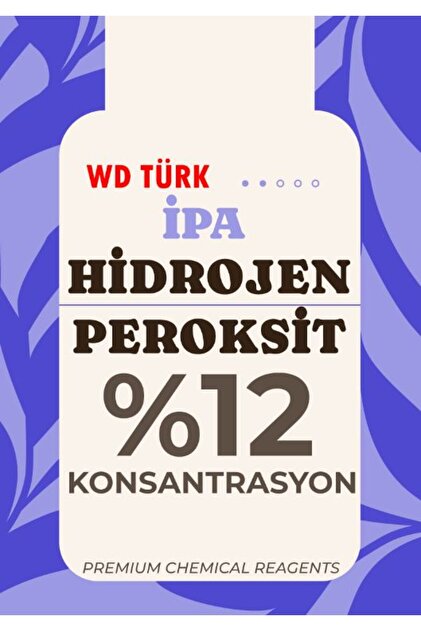Hidrojen Peroksit %12 Oksijenli Su Perhidrol 1000 ml(1lt)