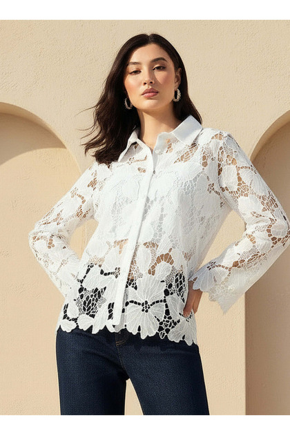 Cotton Schiffli Shirt