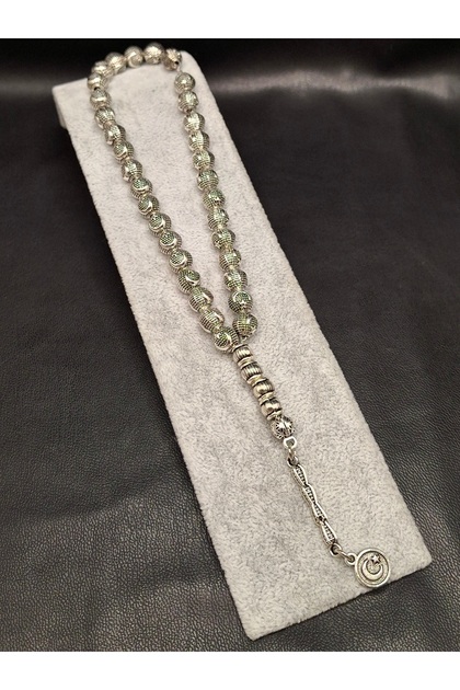 Special Moon Star Embroidered Metal Chain Drawstring Cast Metal Prayer Beads