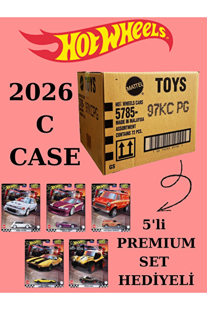 ホットウィール　US版　2026 Cケース　72台入り　未開封 HOT WHEELS 2026 C Case 72'li Açılmamış Tek Bant Kapalı Koli Set-1