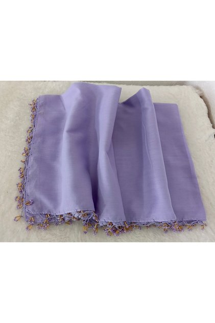Handmade Writing Border with Ring Beads, Hand Embroidered Tulle Yemeni, Scarf, 4 Sides Embroidered