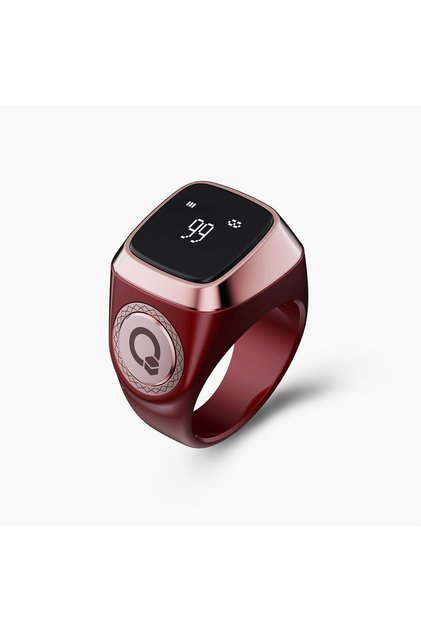 Zikr Ring 18MM E01S Lite Smart Tasbih Counter Digital Ring with Prayer Reminder Brown