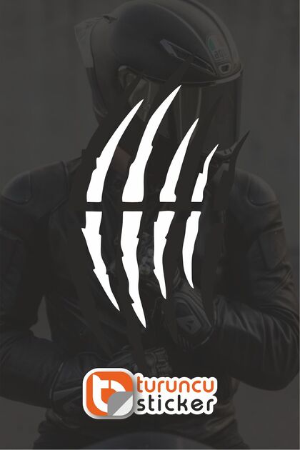 Helmet Claw Sticker (1 Piece) 9X16 cm - Helmet - Motor - Laptop - Vehicle - Helmet Sticker Sticker