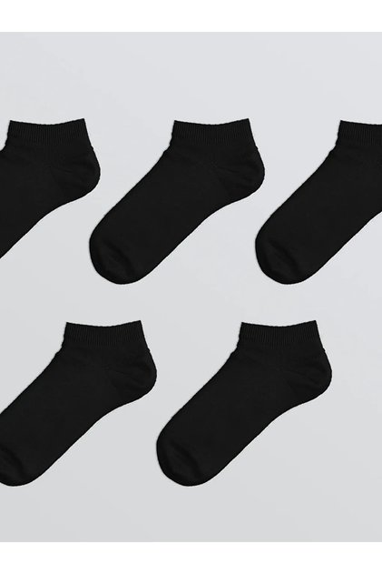 Black Women's Booties Socks 7-Pack