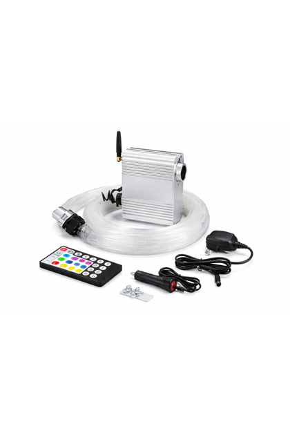 10W RGBW Starlight Headliner Kit 500pcs 3M Fiber Optic Twinkle Roof Light BT App & Remote