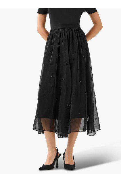 Midi A-line Skirt with Elasticated Waistband