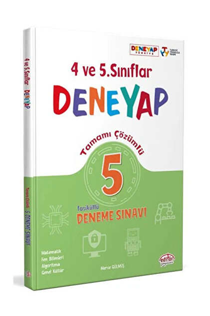 Editör Yayınevi Editör 4. Ve 5.sınıflar Deneyap Tamamı Çözümlü