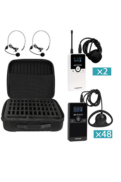 Tur Rehber Sistemi – 2 Verici (Transmitter) + 48 Alıcı (Receiver)