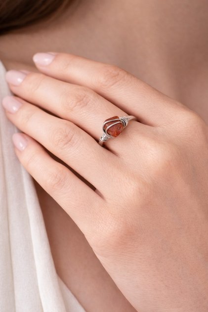 Bohemian Design Elegant Natural Stone Ring
