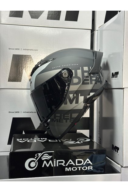 HELMETS THUNDER 4 SV WAVES B2 MAT GRİ (ŞEFFAF VİZÖR İLE GÖNDERİLECEKTİR)