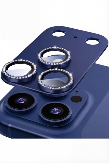 iPhone 17 Pro Premium Ar+ Af+ Smooth Framed Full Protection Stone Blue Camera Lens Protector