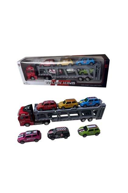 Set Camion de Jucărie - Transport Auto cu 6 Mașinuțe