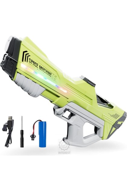 Pistol electric cu apă, verde, 42x24x5.5cm, pentru copii