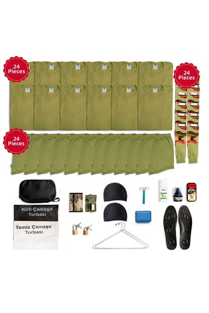 24-Piece Basic Soldier Pack - Freestanding Military Set - Soldier Supplies