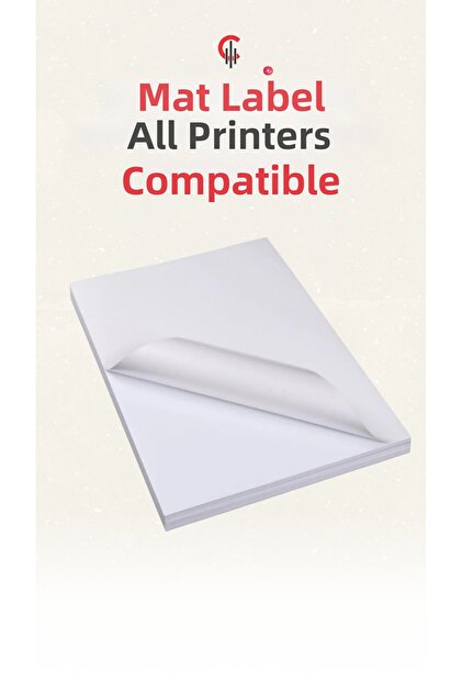 Adhesive Matte Label Sticker A6 Suitable for All Printers with Ink Cartridges 200 Pieces