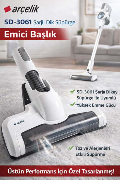 Arçelik Uyumlu 9178018787 Sd 3061 Şarjlı Süpürge Emici Başlık